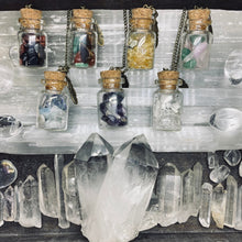 Load image into Gallery viewer, Crystal Potion in a Bottle Necklace: Crown Chakra - Kreativia