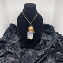 Load image into Gallery viewer, Crystal Potion in a Bottle Necklace: Throat Chakra - Kreativia