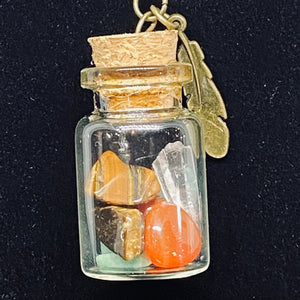 Crystal Potion in a Bottle Necklace: Sacral Chakra - Kreativia